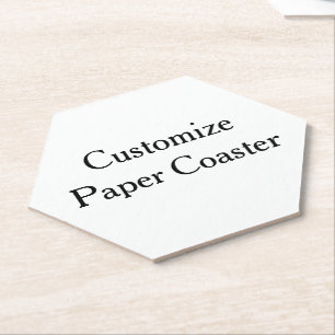 Posavasos De Papel crea tu propio hexágono simple personalizado