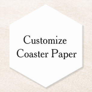 Posavasos De Papel crea tu propio hexágono simple personalizado