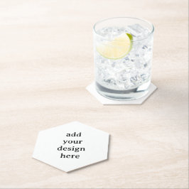 Posavasos De Papel Crea Tu Propio Hexágono Simple Personalizado con P