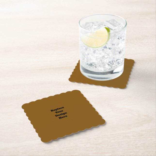 Posavasos De Papel Crea tu propio marrón (In situ)
