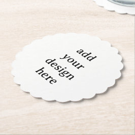 Posavasos De Papel Crea tu propio redondo escalonado simple personali