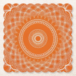 Posavasos De Papel Cream naranja