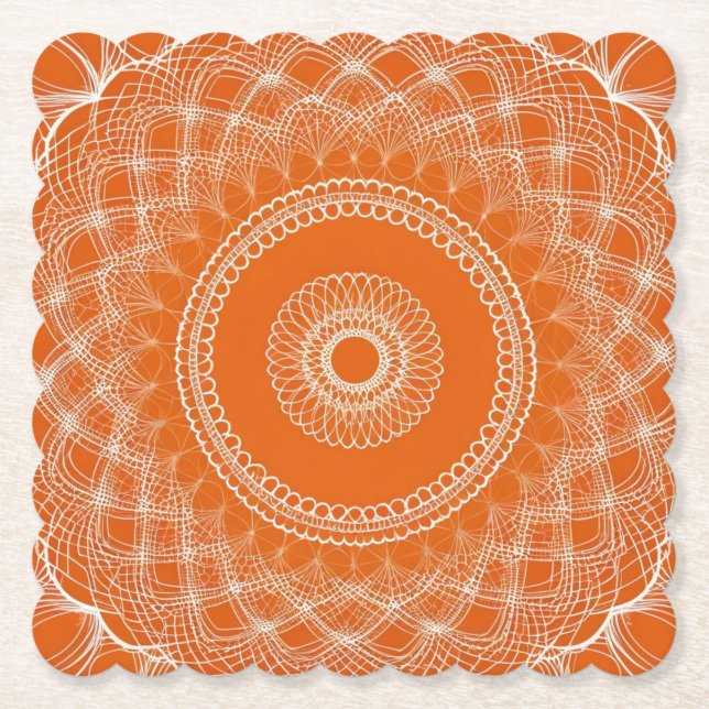 Posavasos De Papel Cream naranja (Anverso)