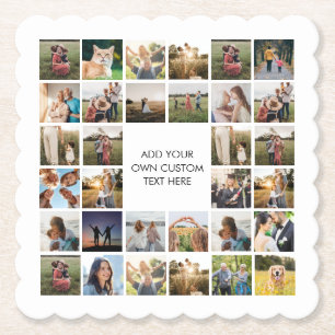 Posavasos De Papel Crear su propio Collage de fotos personalizado