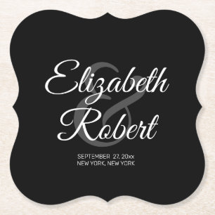 Posavasos De Papel Crear tu propio nombre elegante de novia novia