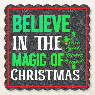 Posavasos De Papel Creer en la magia de los Navidades-82077