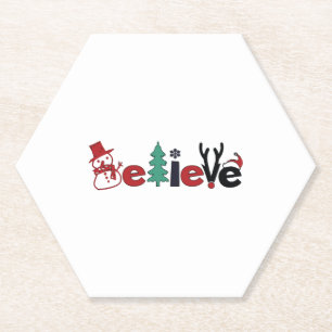 Posavasos De Papel Creer que los Navidades creen en los Navidades