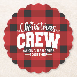 Posavasos De Papel Crew navidades Scalloped