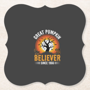Posavasos De Papel Creyente de la Gran Calabaza de Halloween Esquelet