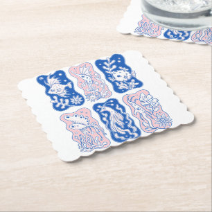 Posavasos De Papel Criaturas Marinas Caprichosas