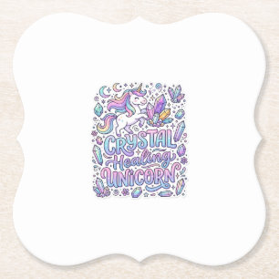 Posavasos De Papel Cristal de Unicornio Sanación Regalo de Unicornio 