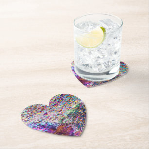 Posavasos De Papel Cristales de Aura Arcoiris