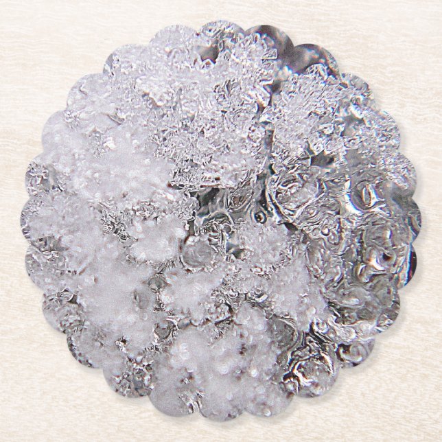 Posavasos De Papel Cristales de hielo de Guay (Anverso)