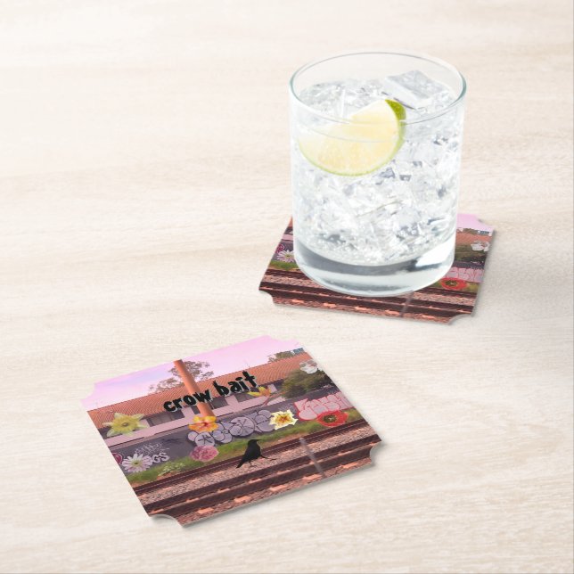 Posavasos de papel Crow Bait (In situ)