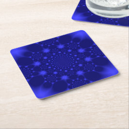 Posavasos de papel cuadrado azul deslumbrante