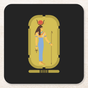 Posavasos de papel cuadrados de Hathor Diosa Egipc
