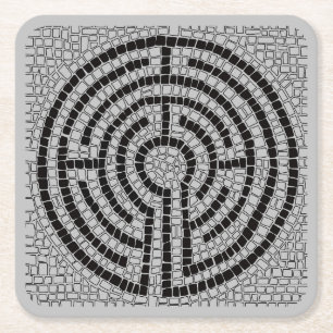 Posavasos de papel cuadrados LABYRINTH XVII
