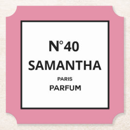 Posavasos De Papel CUALQUIER año Diseñador Perfume Botella Cumpleaños