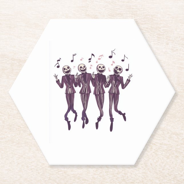 Posavasos De Papel Cuarteto de Barbershop Ghost (Anverso)