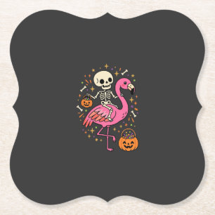 Posavasos De Papel Cubeta De Caramelo De Esqueleto De Flamenco De Hal