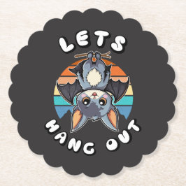 Posavasos De Papel Cubierta colgada y atardecer retro | Vamos a colga