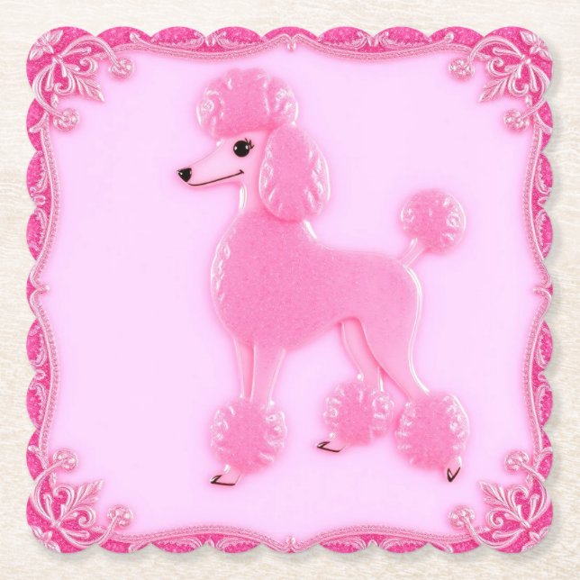 Posavasos De Papel Cubierta de papel de cangrejo rosa (Anverso)