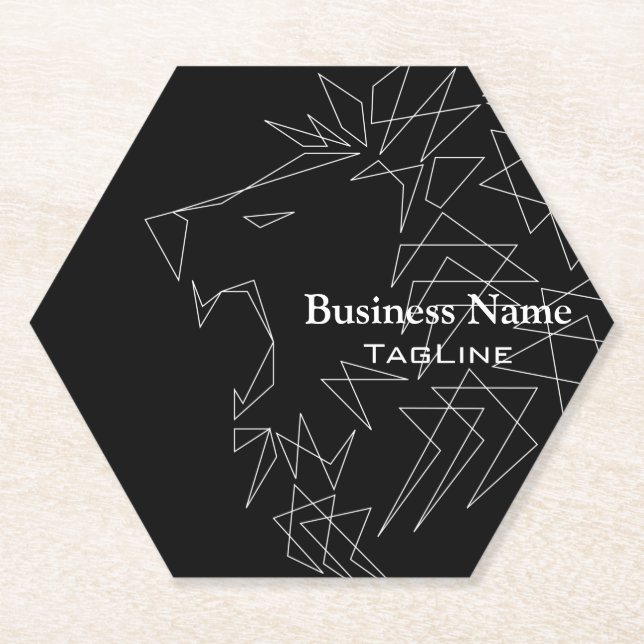 Posavasos De Papel Cubierta de papel de esquema de león de la tribu (Anverso)