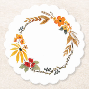 Posavasos De Papel Cubierta Wreath de cascada