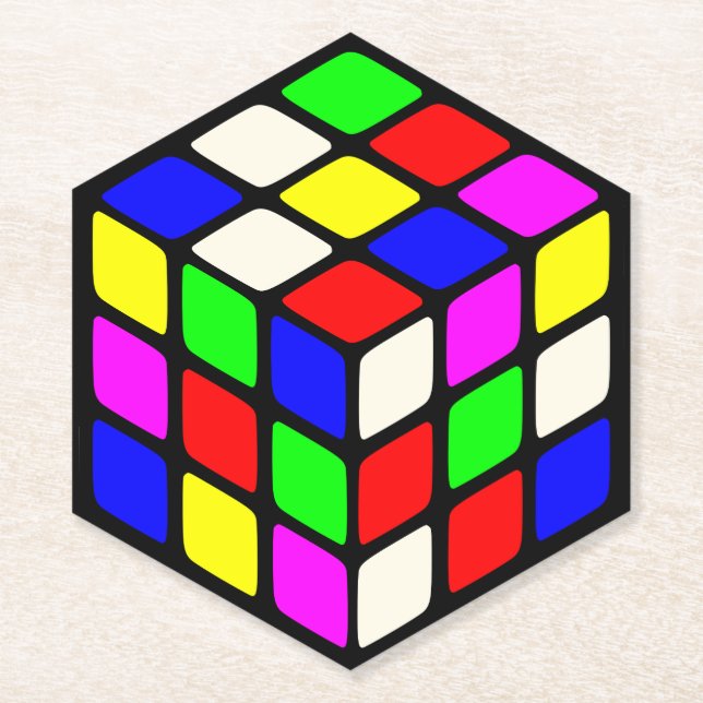 Posavasos De Papel Cubo (Anverso)