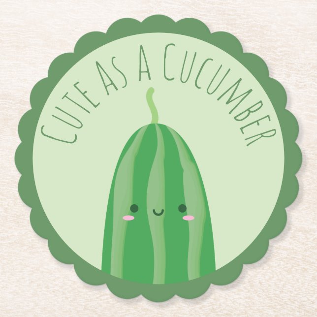 Posavasos De Papel Cucumber Funny (Anverso)
