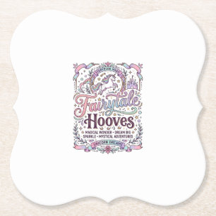 Posavasos De Papel Cuento de Hadas de Unicornio Pezuñas Diseño de Mer