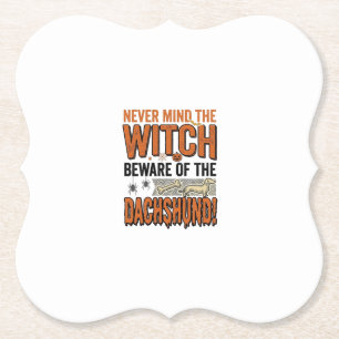 Posavasos De Papel Cuidado Con La Camiseta De Bruja De Halloween De D