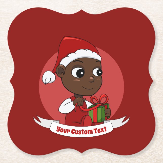 Posavasos De Papel Cuidados Navidades personalizado de papel (Anverso)