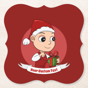 Posavasos De Papel Cuidados Navidades personalizado de papel