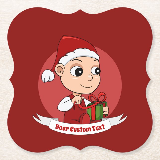 Posavasos De Papel Cuidados Navidades personalizado de papel (Anverso)