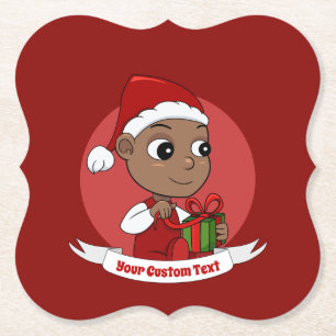 Posavasos De Papel Cuidados Navidades personalizado de papel