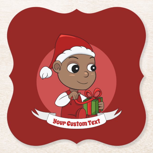 Posavasos De Papel Cuidados Navidades personalizado de papel (Anverso)