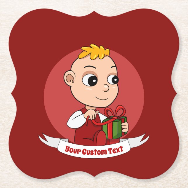 Posavasos De Papel Cuidados Navidades personalizado de papel (Anverso)