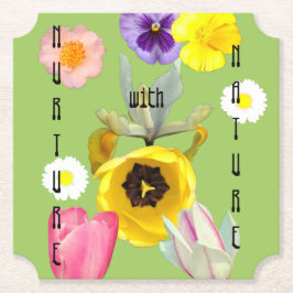 Posavasos De Papel Cultivar la Naturaleza Flores Bonitas