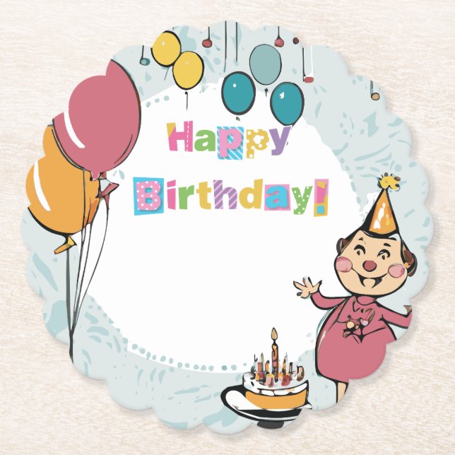 Posavasos De Papel Cumpleaños (Anverso)