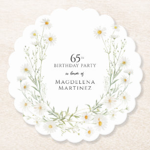 Posavasos De Papel Cumpleaños 65 en abril Cumpleaños Mes personalizad