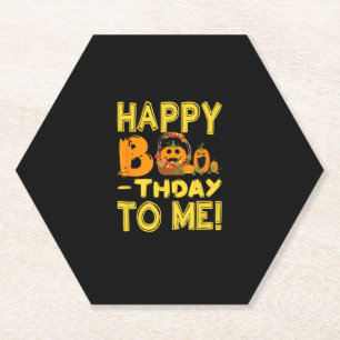 Posavasos De Papel Cumpleaños Halloween Feliz BooThday para mi Calaba