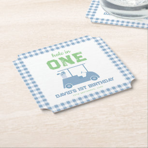 Posavasos De Papel Cumpleaños Hole in One Par Tee Boy 1er