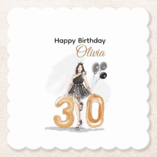 Posavasos De Papel cumplir 30 años, feliz 30 años