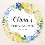 Posavasos De Papel Custodia de la ducha de la novia de los lemones it<br><div class="desc">Lemones italianos mediterráneos ducha de novias montaña,  Italia mediterránea Positano ducha de novia limón</div>