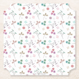 Posavasos De Papel Custodia Floral | Rosa | 6 n