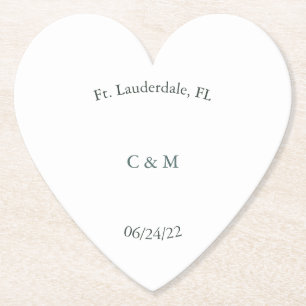 Posavasos De Papel Custodia personalizada de papel blanco y negro