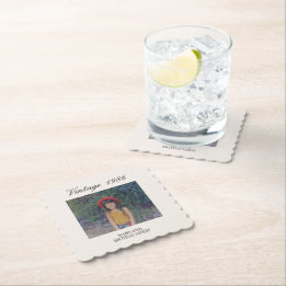 Posavasos De Papel Custom Birthday Party Decor Vintage Baby Photo