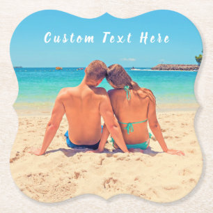 Posavasos De Papel Custom Photo Text Paper Coaste Your Favorite Photo