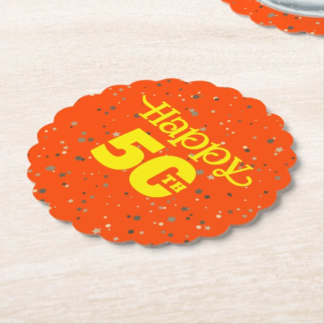 Posavasos De Papel CUTE 50 cumpleaños (En perspectiva)